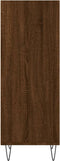 vidaXL - Dressoir - 34,5x32,5x90 - cm - bewerkt - hout - bruin - eikenkleur