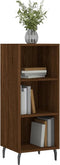 vidaXL - Dressoir - 34,5x32,5x90 - cm - bewerkt - hout - bruin - eikenkleur