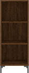 vidaXL - Dressoir - 34,5x32,5x90 - cm - bewerkt - hout - bruin - eikenkleur