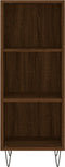 vidaXL - Dressoir - 34,5x32,5x90 - cm - bewerkt - hout - bruin - eikenkleur