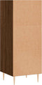 vidaXL - Dressoir - 34,5x32,5x90 - cm - bewerkt - hout - bruin - eikenkleur