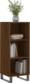 vidaXL - Dressoir - 34,5x32,5x90 - cm - bewerkt - hout - bruin - eikenkleur