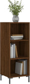 vidaXL - Dressoir - 34,5x32,5x90 - cm - bewerkt - hout - bruin - eikenkleur