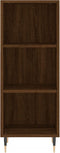 vidaXL - Dressoir - 34,5x32,5x90 - cm - bewerkt - hout - bruin - eikenkleur