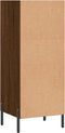 vidaXL - Dressoir - 34,5x32,5x90 - cm - bewerkt - hout - bruin - eikenkleur