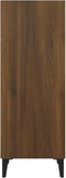 vidaXL - Dressoir - 34,5x32,5x90 - cm - bewerkt - hout - bruin - eikenkleur
