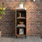 vidaXL - Dressoir - 34,5x32,5x90 - cm - bewerkt - hout - bruin - eikenkleur