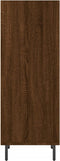 vidaXL - Dressoir - 34,5x32,5x90 - cm - bewerkt - hout - bruin - eikenkleur