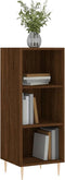 vidaXL - Dressoir - 34,5x32,5x90 - cm - bewerkt - hout - bruin - eikenkleur