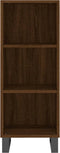 vidaXL - Dressoir - 34,5x32,5x90 - cm - bewerkt - hout - bruin - eikenkleur