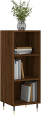 vidaXL - Dressoir - 34,5x32,5x90 - cm - bewerkt - hout - bruin - eikenkleur