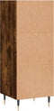 vidaXL - Dressoir - 34,5x32,5x90 - cm - bewerkt - hout - gerookt - eikenkleurig