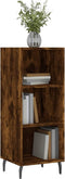 vidaXL - Dressoir - 34,5x32,5x90 - cm - bewerkt - hout - gerookt - eikenkleurig