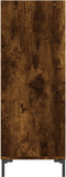 vidaXL - Dressoir - 34,5x32,5x90 - cm - bewerkt - hout - gerookt - eikenkleurig