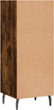 vidaXL - Dressoir - 34,5x32,5x90 - cm - bewerkt - hout - gerookt - eikenkleurig