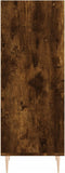vidaXL - Dressoir - 34,5x32,5x90 - cm - bewerkt - hout - gerookt - eikenkleurig
