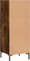 vidaXL - Dressoir - 34,5x32,5x90 - cm - bewerkt - hout - gerookt - eikenkleurig