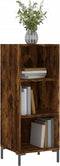 vidaXL - Dressoir - 34,5x32,5x90 - cm - bewerkt - hout - gerookt - eikenkleurig