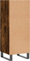 vidaXL - Dressoir - 34,5x32,5x90 - cm - bewerkt - hout - gerookt - eikenkleurig