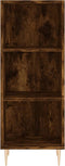 vidaXL - Dressoir - 34,5x32,5x90 - cm - bewerkt - hout - gerookt - eikenkleurig