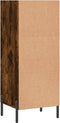 vidaXL - Dressoir - 34,5x32,5x90 - cm - bewerkt - hout - gerookt - eikenkleurig