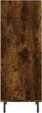 vidaXL - Dressoir - 34,5x32,5x90 - cm - bewerkt - hout - gerookt - eikenkleurig