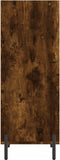 vidaXL - Dressoir - 34,5x32,5x90 - cm - bewerkt - hout - gerookt - eikenkleurig