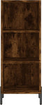 vidaXL - Dressoir - 34,5x32,5x90 - cm - bewerkt - hout - gerookt - eikenkleurig