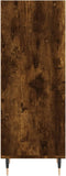 vidaXL - Dressoir - 34,5x32,5x90 - cm - bewerkt - hout - gerookt - eikenkleurig