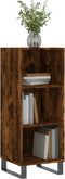 vidaXL - Dressoir - 34,5x32,5x90 - cm - bewerkt - hout - gerookt - eikenkleurig