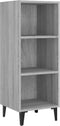 vidaXL - Dressoir - 34,5x32,5x90 - cm - bewerkt - hout - grijs - sonoma - eikenkleurig