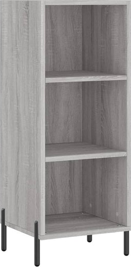 vidaXL - Dressoir - 34,5x32,5x90 - cm - bewerkt - hout - grijs - sonoma - eikenkleurig