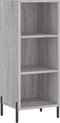vidaXL - Dressoir - 34,5x32,5x90 - cm - bewerkt - hout - grijs - sonoma - eikenkleurig