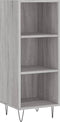 vidaXL - Dressoir - 34,5x32,5x90 - cm - bewerkt - hout - grijs - sonoma - eikenkleurig