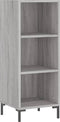vidaXL - Dressoir - 34,5x32,5x90 - cm - bewerkt - hout - grijs - sonoma - eikenkleurig