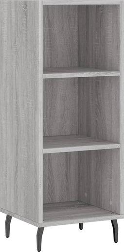 vidaXL - Dressoir - 34,5x32,5x90 - cm - bewerkt - hout - grijs - sonoma - eikenkleurig