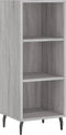 vidaXL - Dressoir - 34,5x32,5x90 - cm - bewerkt - hout - grijs - sonoma - eikenkleurig