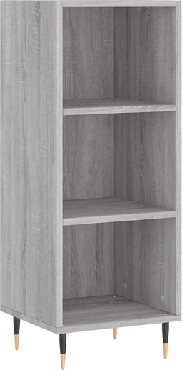 vidaXL - Dressoir - 34,5x32,5x90 - cm - bewerkt - hout - grijs - sonoma - eikenkleurig
