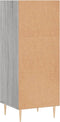vidaXL - Dressoir - 34,5x32,5x90 - cm - bewerkt - hout - grijs - sonoma - eikenkleurig