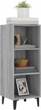 vidaXL - Dressoir - 34,5x32,5x90 - cm - bewerkt - hout - grijs - sonoma - eikenkleurig