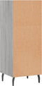 vidaXL - Dressoir - 34,5x32,5x90 - cm - bewerkt - hout - grijs - sonoma - eikenkleurig