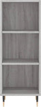 vidaXL - Dressoir - 34,5x32,5x90 - cm - bewerkt - hout - grijs - sonoma - eikenkleurig