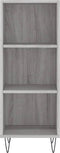 vidaXL - Dressoir - 34,5x32,5x90 - cm - bewerkt - hout - grijs - sonoma - eikenkleurig