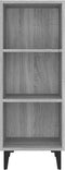 vidaXL - Dressoir - 34,5x32,5x90 - cm - bewerkt - hout - grijs - sonoma - eikenkleurig