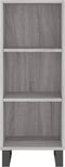 vidaXL - Dressoir - 34,5x32,5x90 - cm - bewerkt - hout - grijs - sonoma - eikenkleurig