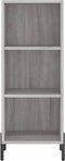 vidaXL - Dressoir - 34,5x32,5x90 - cm - bewerkt - hout - grijs - sonoma - eikenkleurig