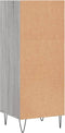 vidaXL - Dressoir - 34,5x32,5x90 - cm - bewerkt - hout - grijs - sonoma - eikenkleurig