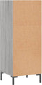 vidaXL - Dressoir - 34,5x32,5x90 - cm - bewerkt - hout - grijs - sonoma - eikenkleurig