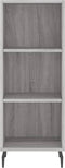 vidaXL - Dressoir - 34,5x32,5x90 - cm - bewerkt - hout - grijs - sonoma - eikenkleurig