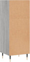 vidaXL - Dressoir - 34,5x32,5x90 - cm - bewerkt - hout - grijs - sonoma - eikenkleurig